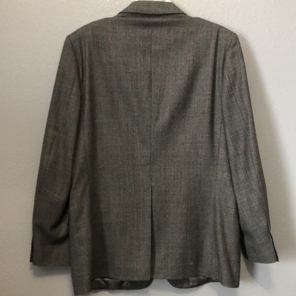 Bellamin sport coat Men's 40R houndstooth plaid gray red wool blazer suit coat - Picture 7 of 14